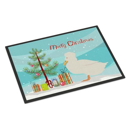 CAROLINES TREASURES Crested Duck Christmas Indoor or Outdoor Mat - 18 x 27 in. BB9224MAT